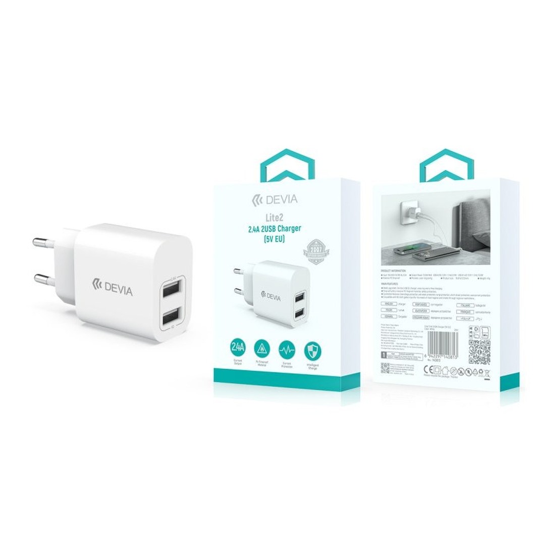 Lite2 2.4A 2USB Charger (5V EU) Lite2 2.4A 2USB Charger (5V EU)