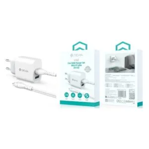 Lite2 2.4A 2USB Charger Set With iP Cable(5V EU)