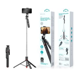 Pro1 Extra Long Auto Pop-open Selfie Stick + Live Streaming Tripod Stand (1.74M)