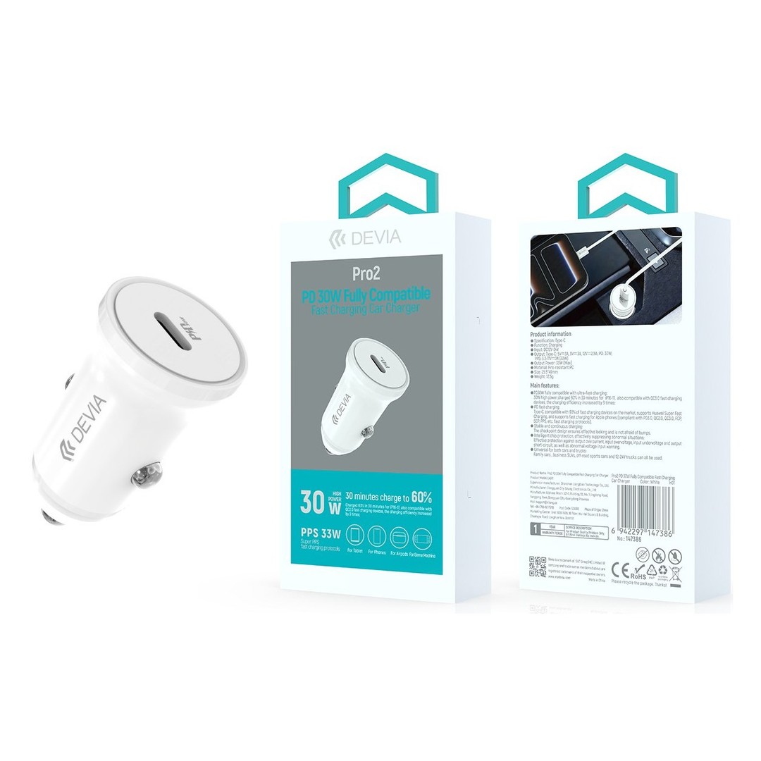 Pro2 PD 30W Fully Compatible Fast Charging Car Charger Pro2 PD 30W Fully Compatible Fast Charging Car Charger