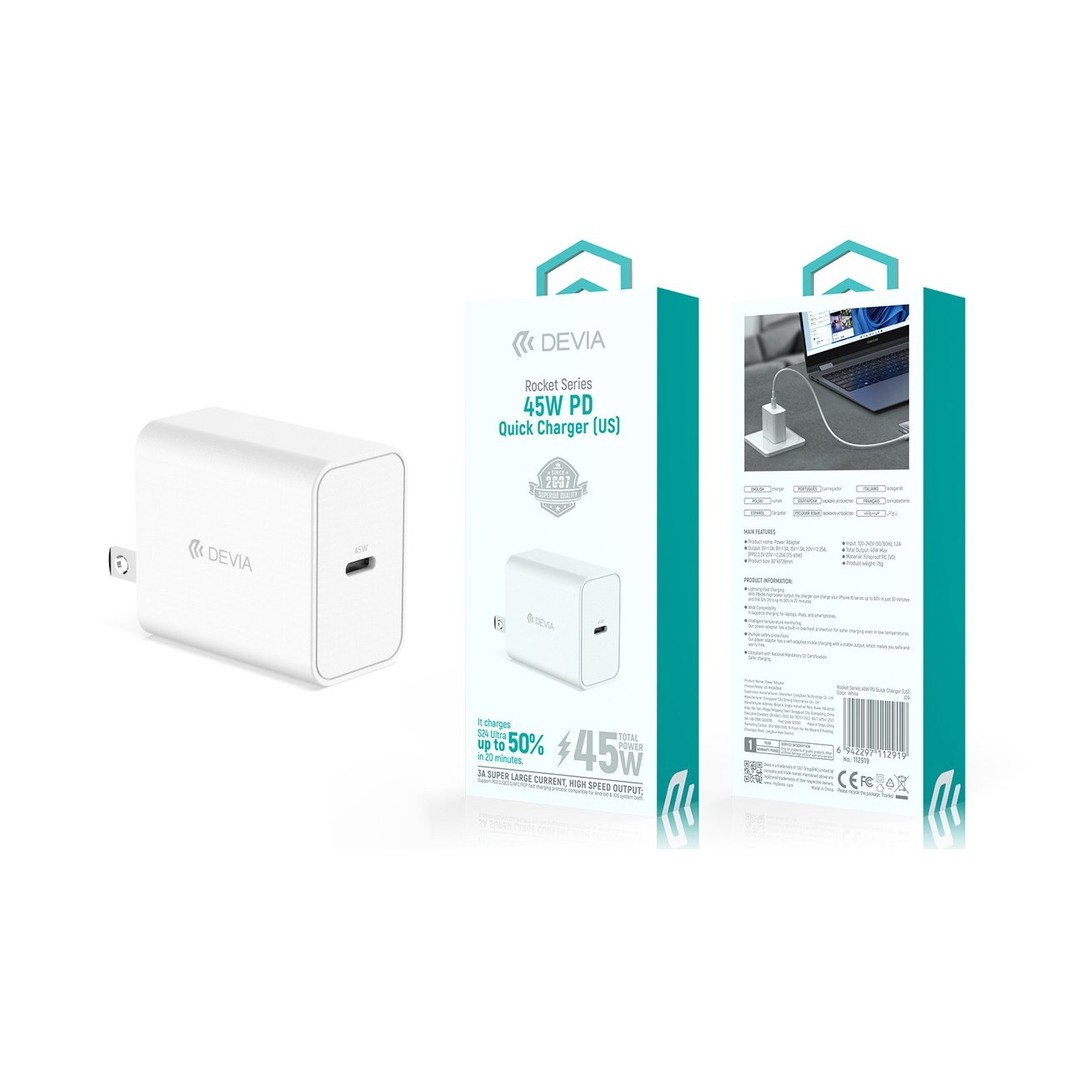 Rocket Series 45W PD Quick Charger (US) Rocket Series 45W PD Quick Charger (US)