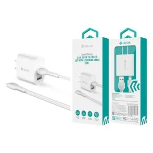 Smart Series 2.4A 2USB Charger Set With Lightning Cable (US)
