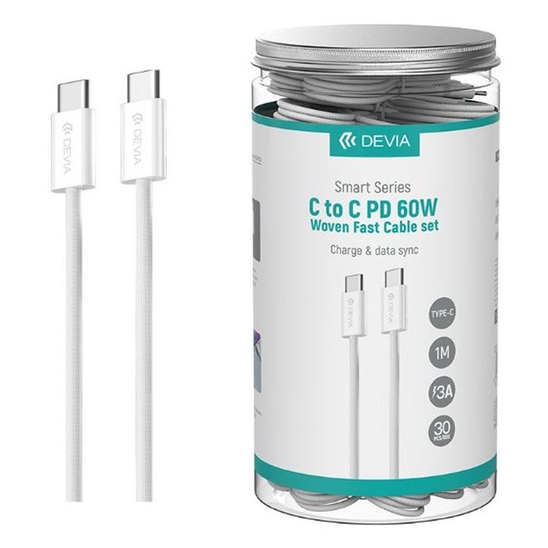 Smart Series C To C PD 60W Woven Fast Cable Set (30PCS,3A,1M) Smart Series C To C PD 60W Woven Fast Cable Set (30PCS,3A,1M)