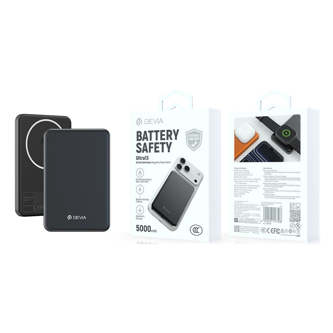 Ultra13 22.5W Solid-State Magnetic Power Bank (5000mAh) Ultra13 22.5W Solid-State Magnetic Power Bank (5000mAh)