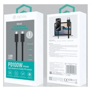 Cable de carga rápida Ultra13 C-C 5 A PD 100 W (1,8 m)