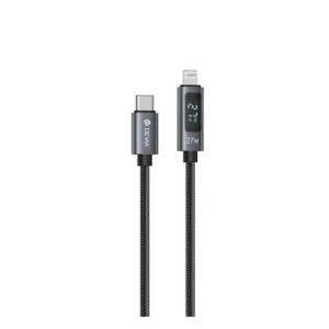 Cavo Ultra14 C-to-iP PD da 27 W, intrecciato in metallo, ad alta velocità, con display digitale (1,2 m)