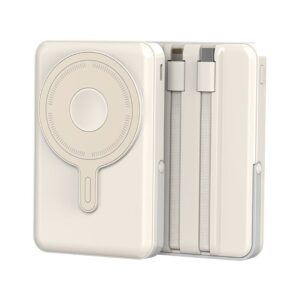Ultra15 22.5W Magnetic Wireless Power Bank With Built-in 2 Cables & Stand (10000mAh)