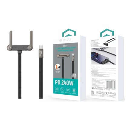 Ultra6 C-C PD 240W Phone Stand Fast Charging Cable(1.5M)