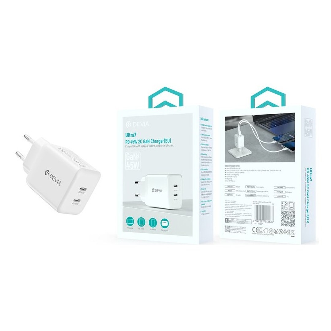 Ultra7 PD 45W 2C GaN Charger(EU) Ultra7 PD 45W 2C GaN Charger(EU)