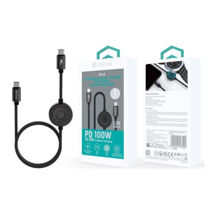 Ultra8 C-C+Watch Charger For Samsung PD 100W Metal Woven Fast Charging Cable(1.2M)