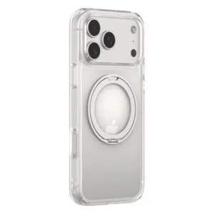 iPhone 18 Ultra Clear Series 360° Rotating Stand Anti-Yellowing Magnetic Case