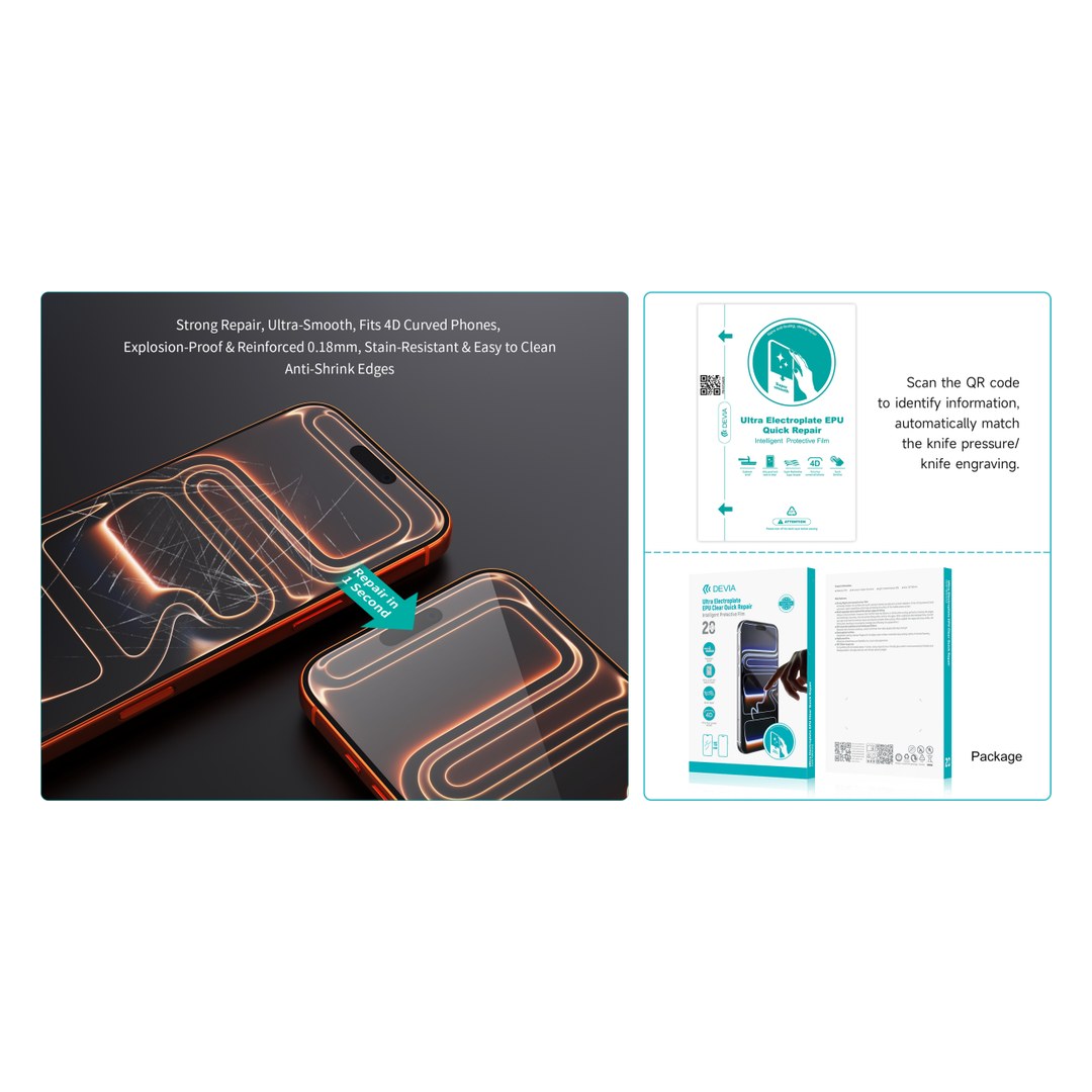 Ultra Electroplate EPU Clear Quick Repair Intelligent Protective Film (20PCS) Ultra Electroplate EPU Clear Quick Repair Intelligent Protective Film (20PCS)