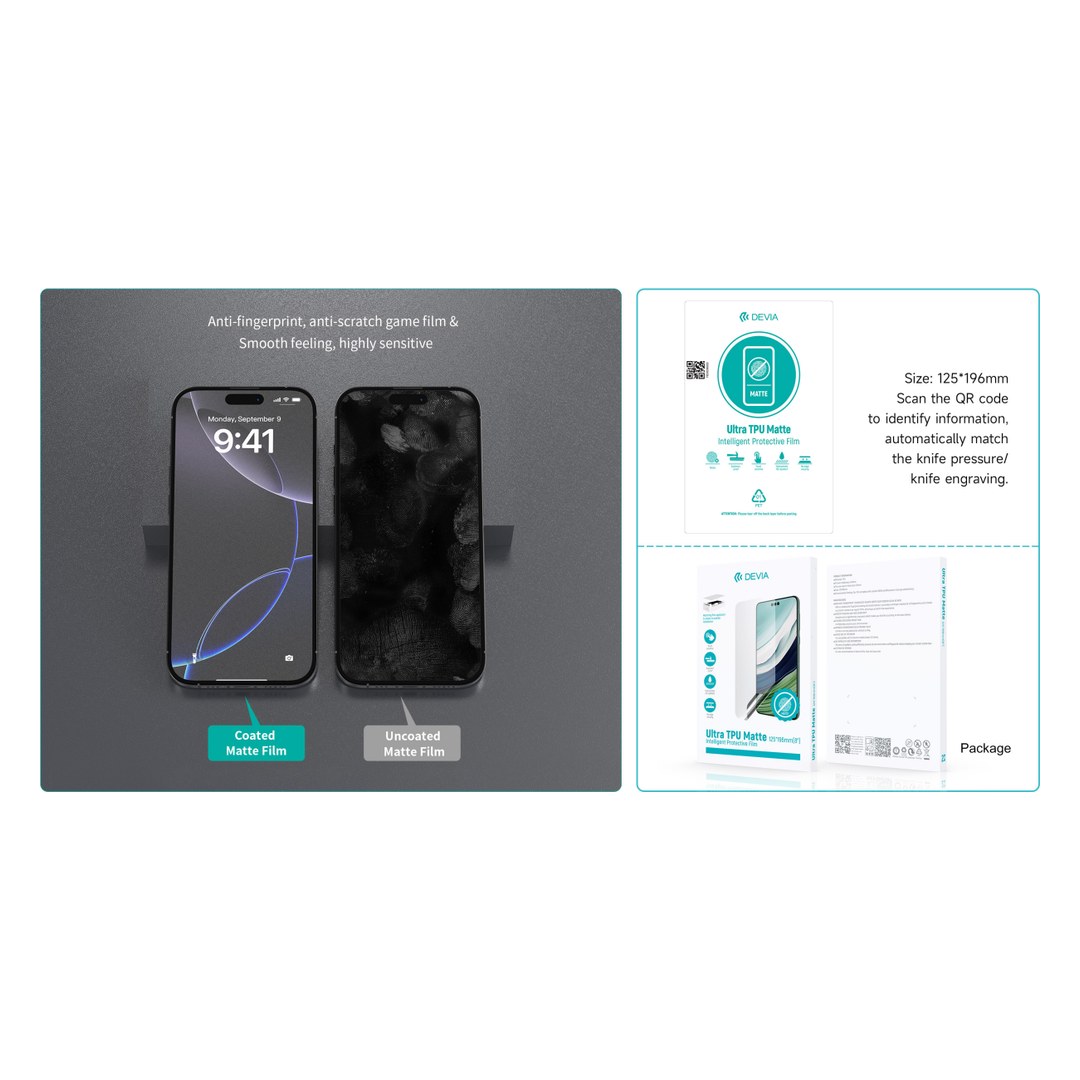 Ultra TPU Matte Intelligent Protective Film (8'') (20PCS) Ultra TPU Matte Intelligent Protective Film (8'') (20PCS)