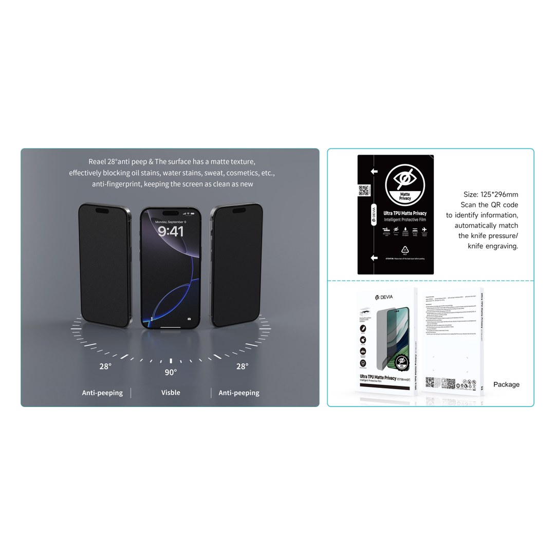 Ultra TPU Matte Privacy Intelligent Protective Film (8'') (20PCS) Ultra TPU Matte Privacy Intelligent Protective Film (8'') (20PCS)